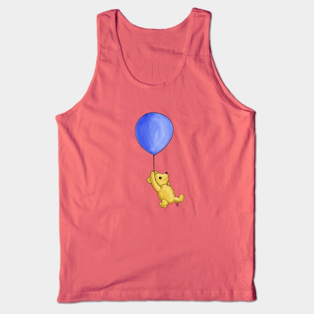 Winnie the Pooh and the big blue balloon Tank Top by Alt World Studios